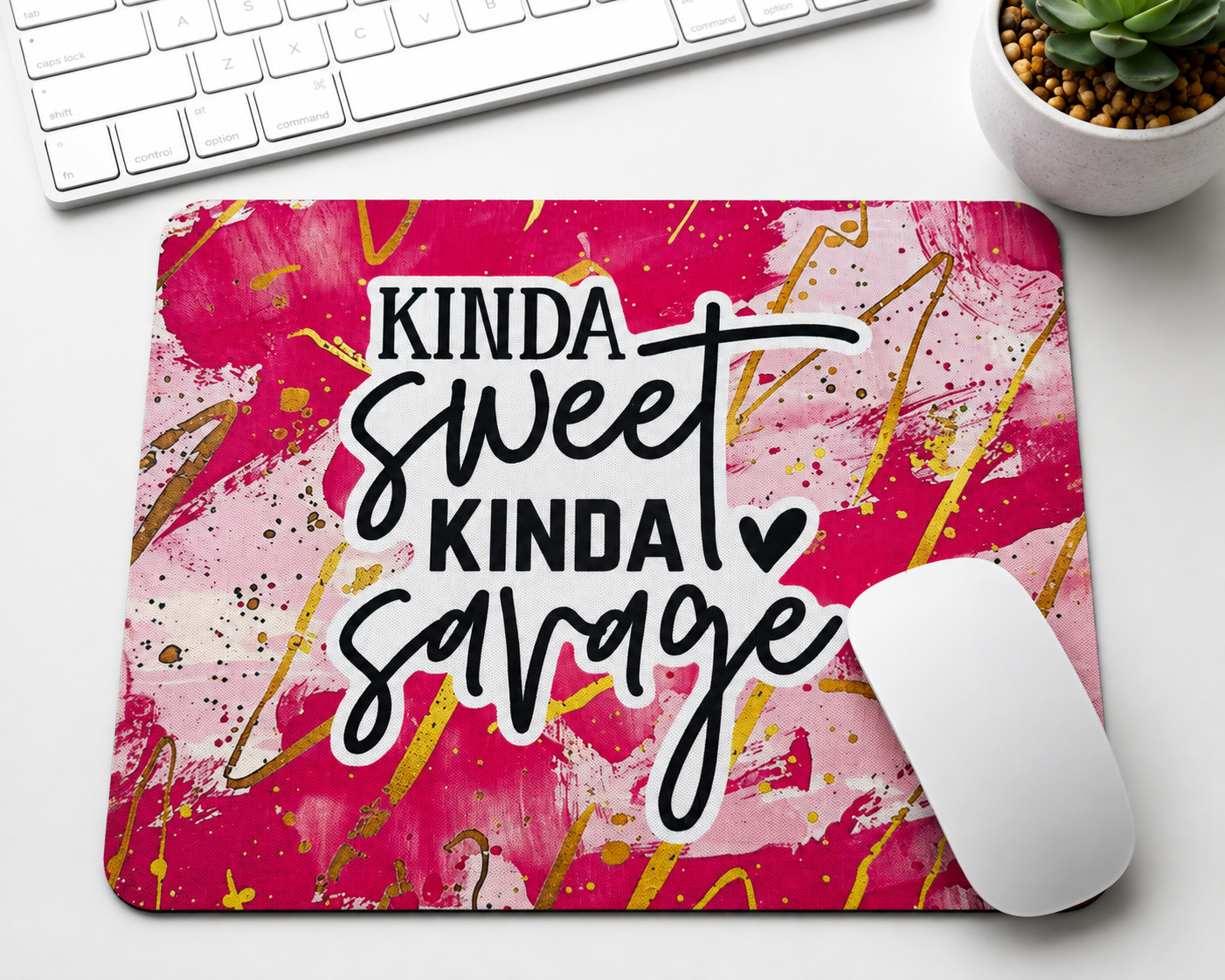 NOPE Not Today colorful abstract mouse pad design option