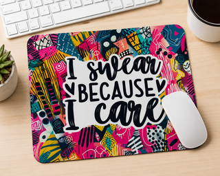 NOPE Not Today colorful abstract mouse pad design option