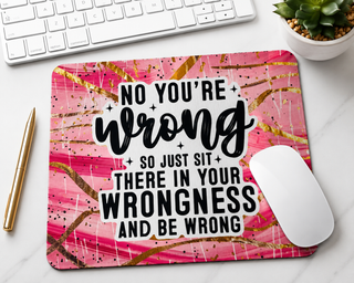 NOPE Not Today colorful abstract mouse pad design option