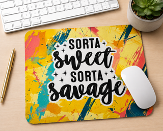 NOPE Not Today colorful abstract mouse pad design option