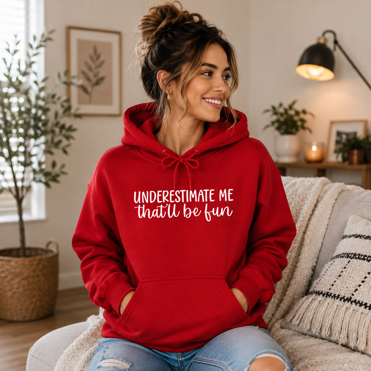 Underestimate Me confidence graphic apparel alternate view