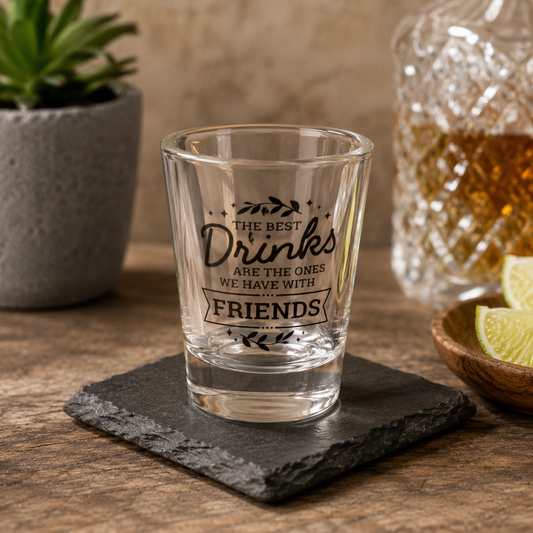 The Best Drinks Are the Ones We Have With Friends Shot Glass