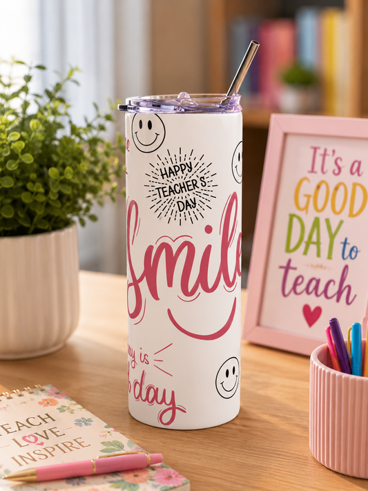 Happy Teacher's Day 20oz Skinny Tumbler