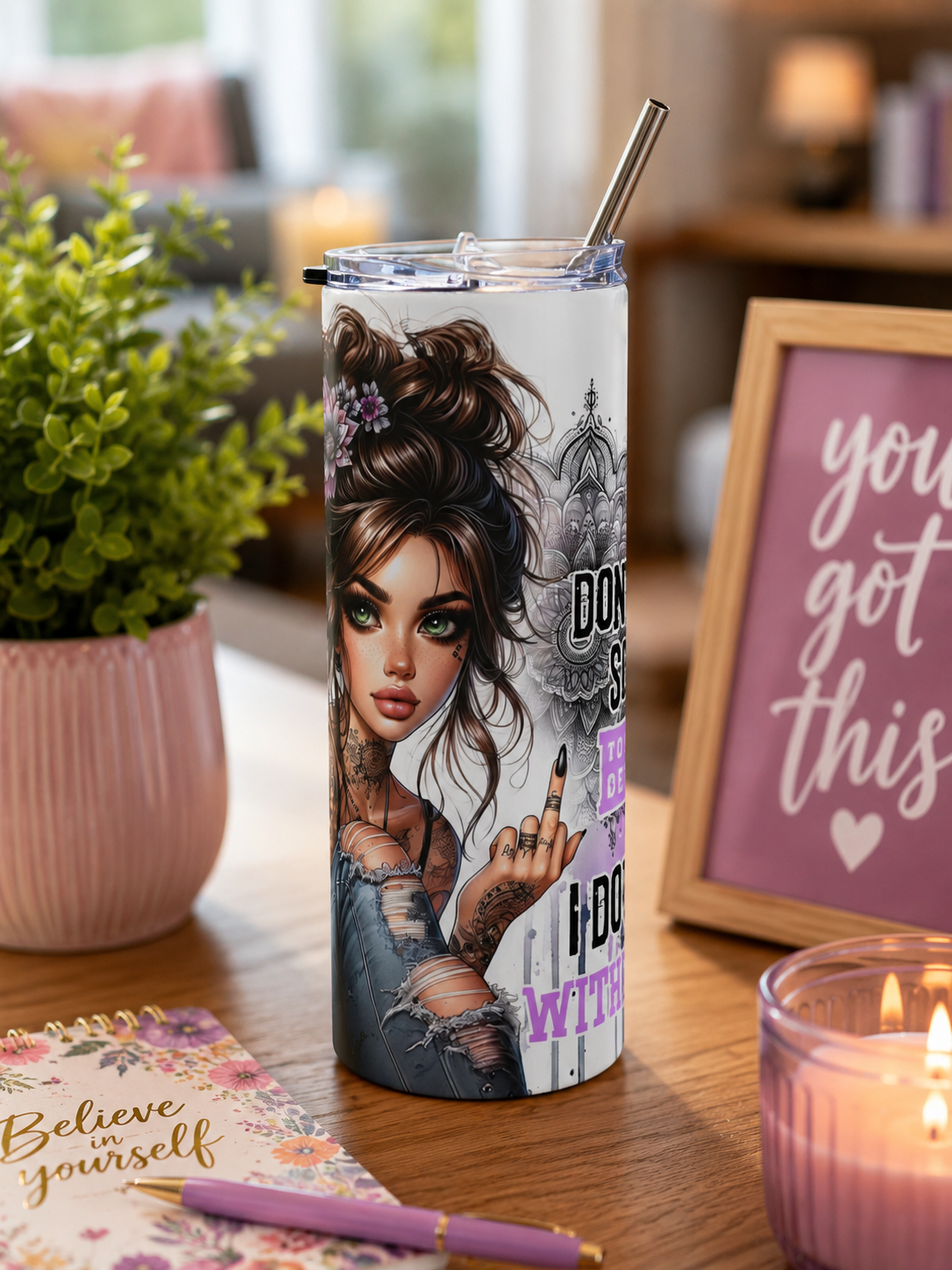 Don't Study Me, You Won't Graduate 20oz Skinny Tumbler