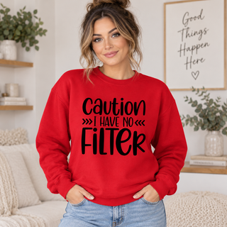 Caution I Have No Filter – Bold apparel mockup