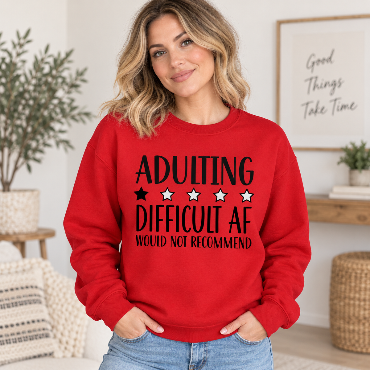 Adulting Difficult AF – Would Not Recommend apparel mockup