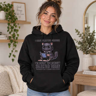 Selective Hearing Cat apparel mockup