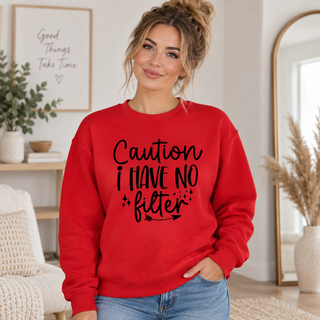 Caution I Have No Filter – Script apparel mockup