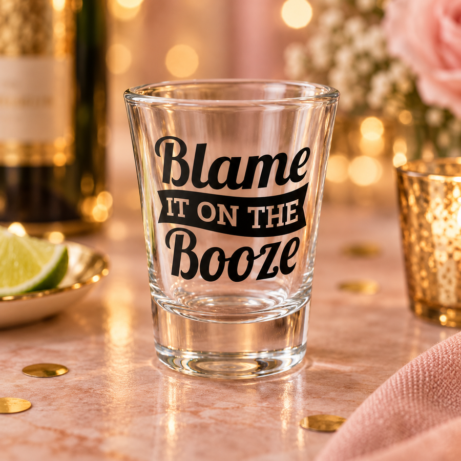 Blame It on the Booze Shot Glass – Funny Party Gift