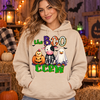 Boo Crew Farmhouse Halloween hoodie mockup