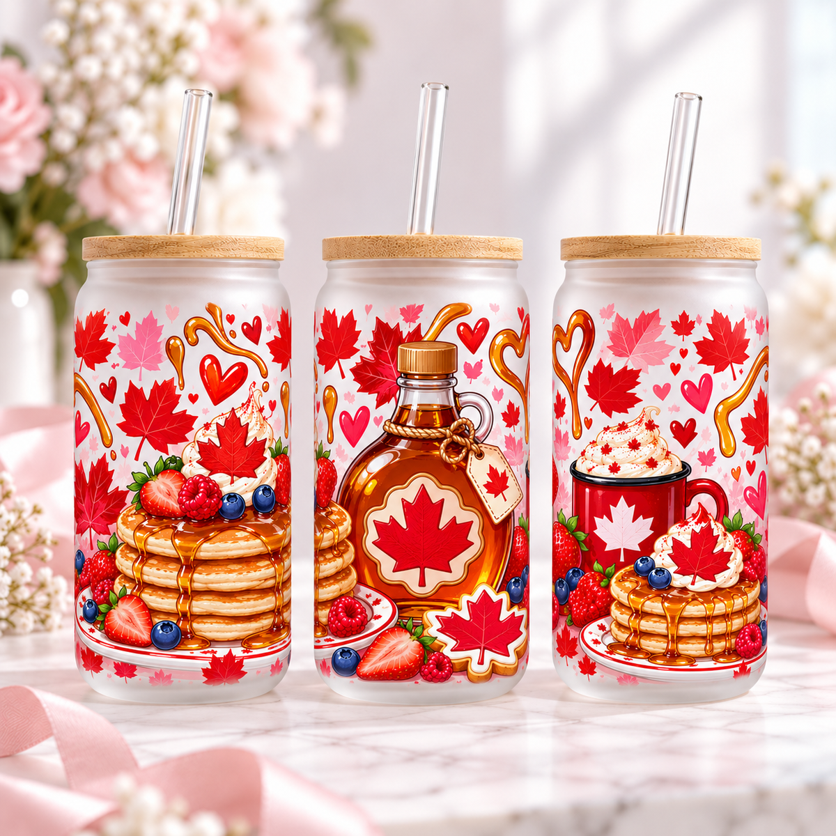 Maple Breakfast frosted 16oz glass can