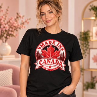Made in Canada black T-shirt