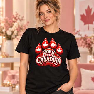 Born to Be Canadian black T-shirt