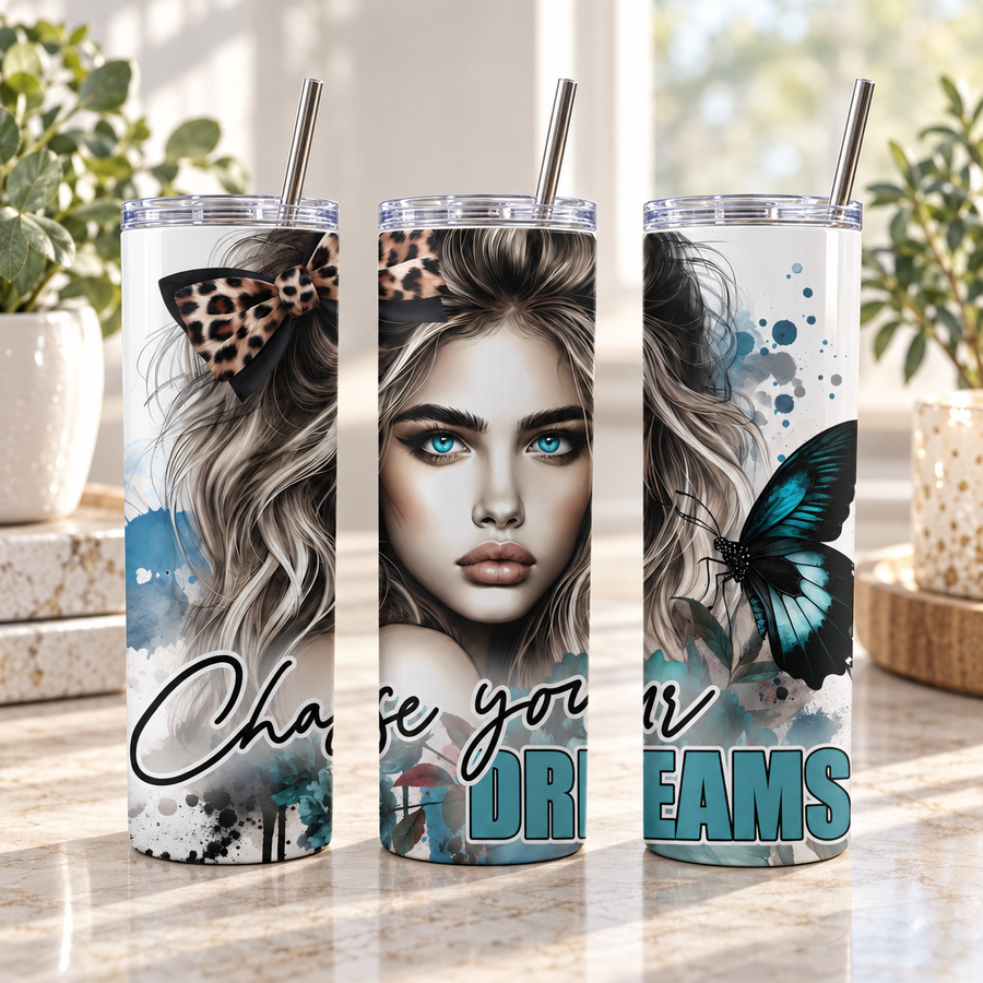 Chase Your Dreams 20oz Skinny Tumbler