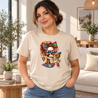 Antisocial women’s beige T-shirt mockup