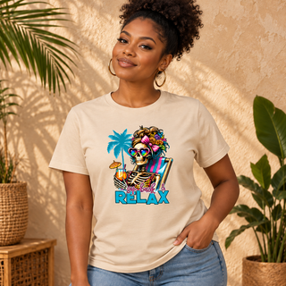 Sip Back & Relax women’s pink crewneck mockup