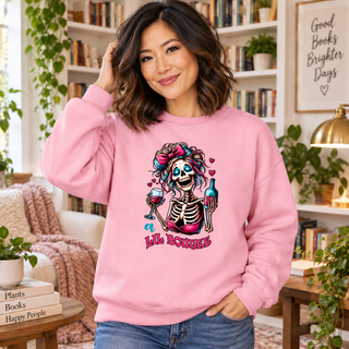 A Lil Boujee women’s pink crewneck mockup