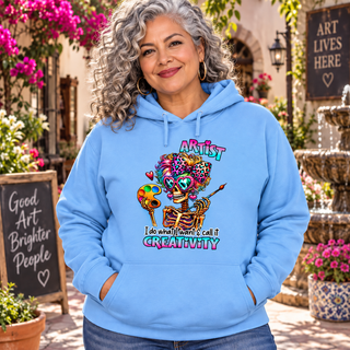 I Am an Artist – Creativity women’s light-blue hoodie mockup