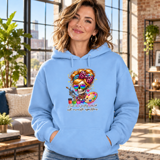 I Am an Artist – Fantasy World women’s light-blue hoodie mockup