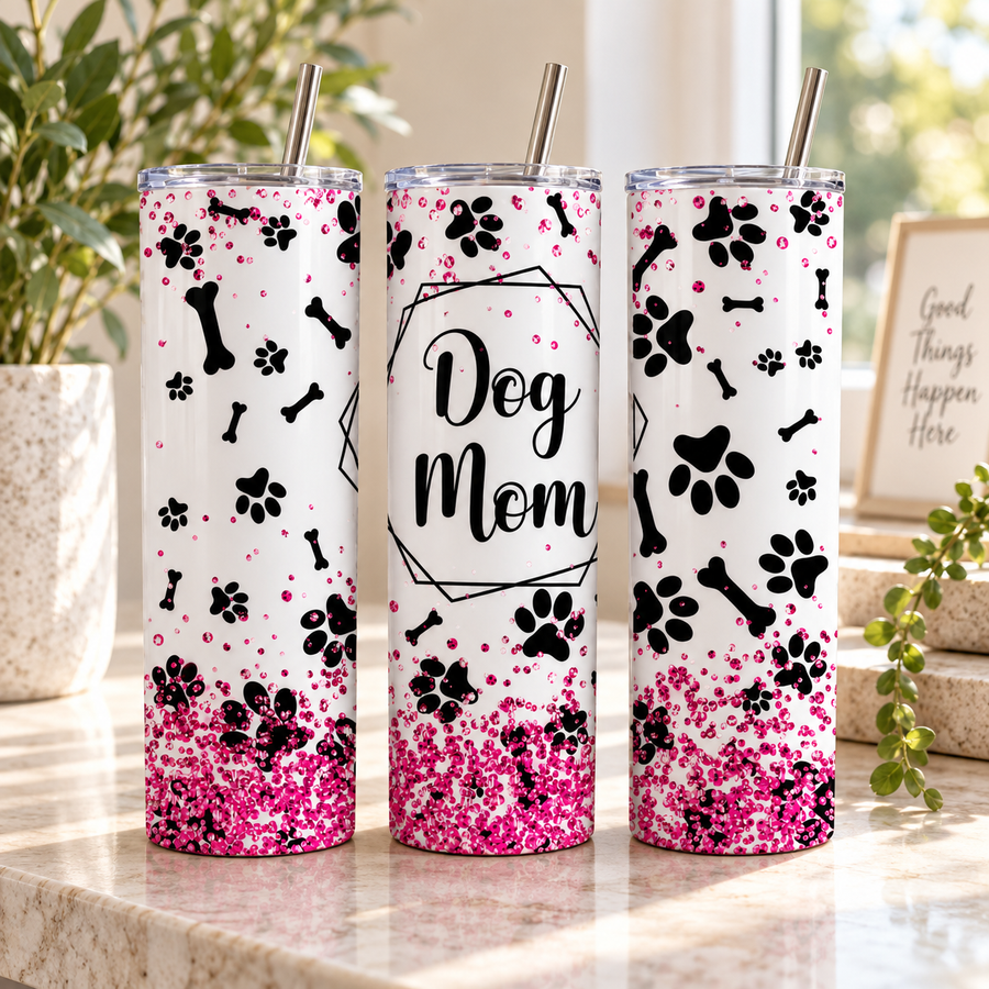 Dog Mom 20oz Skinny Tumbler