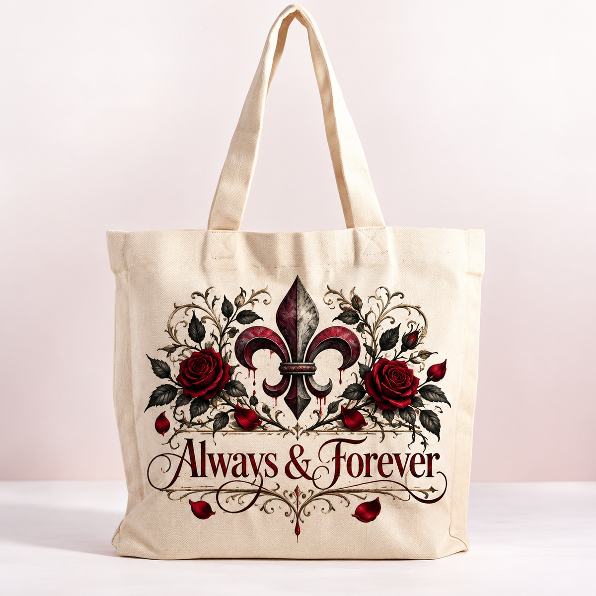 Original Vampire Gentleman Canvas Tote – Always & Forever Fan Bag — product mockup