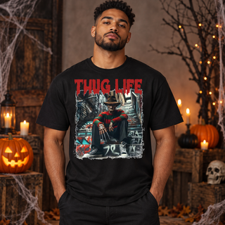 Freddy Thug Life men’s black T-shirt mockup