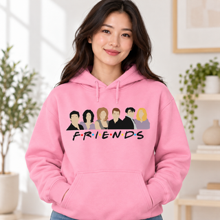Friends Cast Group on Pink Hoodie