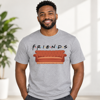 Friends Couch on Grey T-Shirt