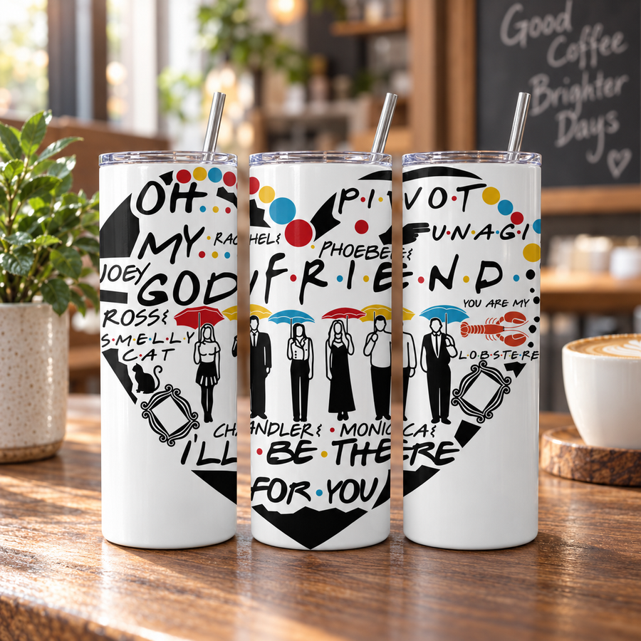 Friends TV Inspired Quotes 20oz Skinny Tumbler