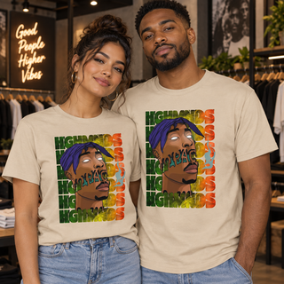 Highminds Graphic Apparel on Beige T-Shirt