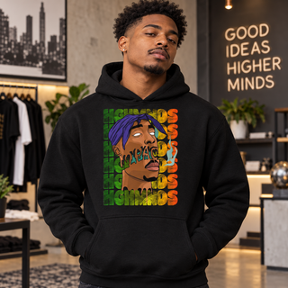 Highminds Graphic Apparel on Black Hoodie