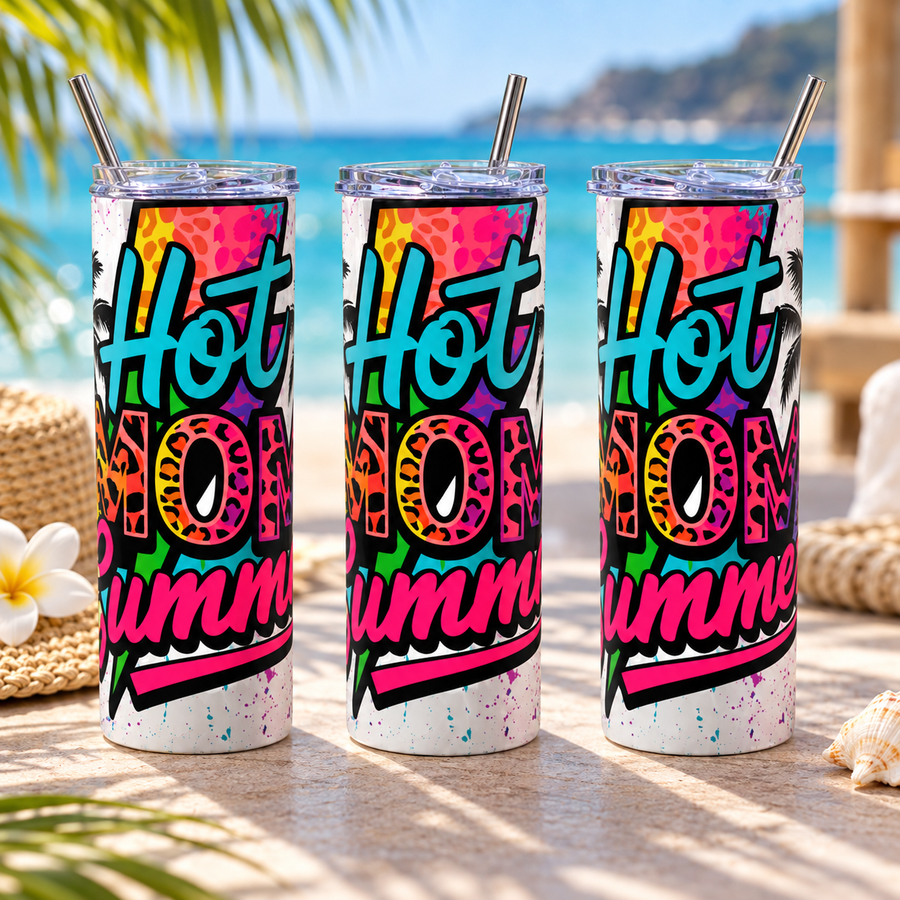 Hot Mom Summer 20oz Skinny Tumbler