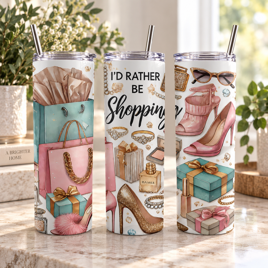 I’d Rather Be Shopping 20oz Tumbler – Fashion Lover Travel Cup
