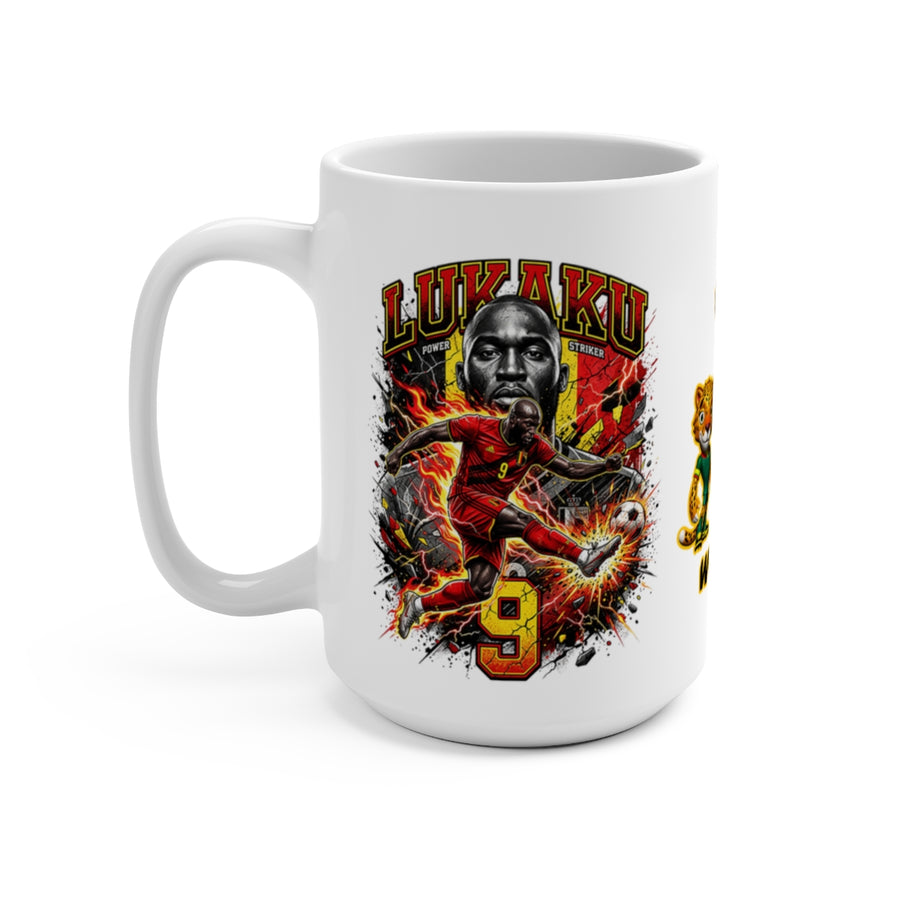 Lukaku #9 Belgium Football Mug – Belgian Soccer Fan Gift