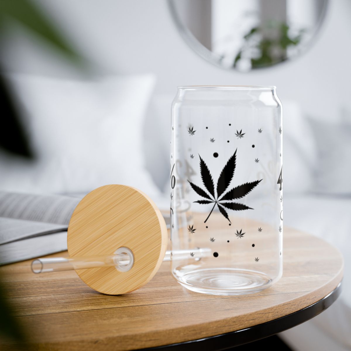 16oz 420% Irish Cannabis Leaf Sipper Glass