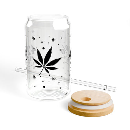 16oz 420% Irish Cannabis Leaf Sipper Glass