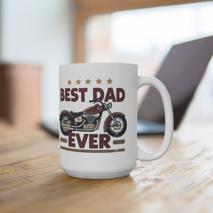 "Best Dad Ever Motorcycle" Mug — Father's Day Gift Coffee Cup