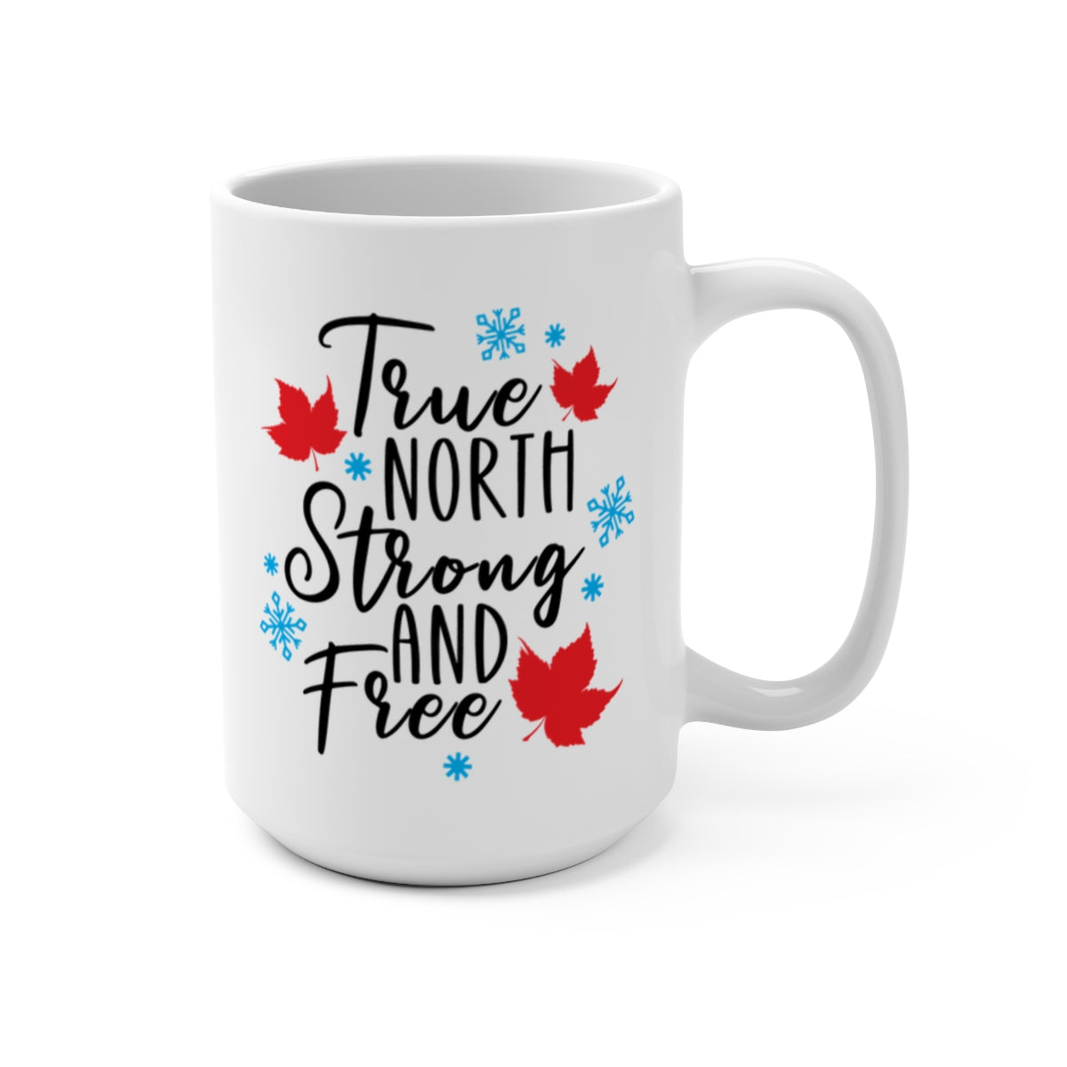 True North Strong & Free Maple Leaf mug alternate view