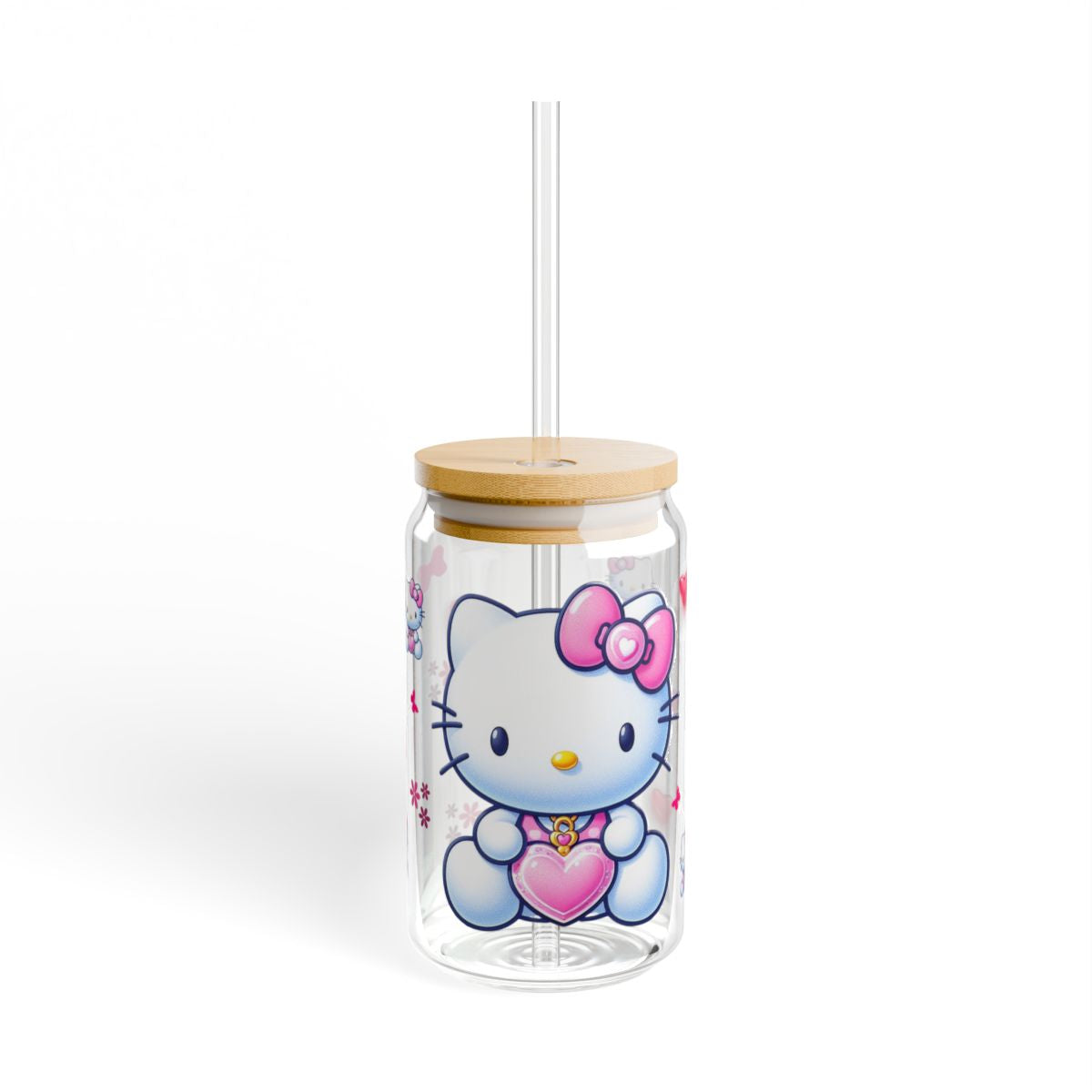Hello Kitty Heart Sipper Glass