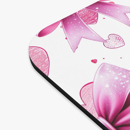 Pink Bow & Hearts  — Cute Girly Desk Mat