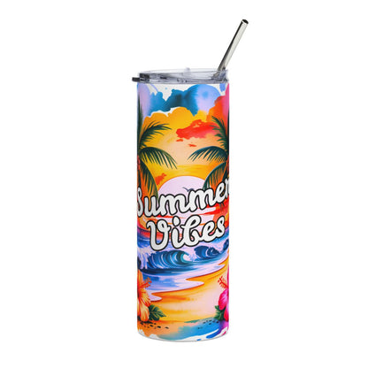 'Summer Vibes' Tropical Beach Travel Cup