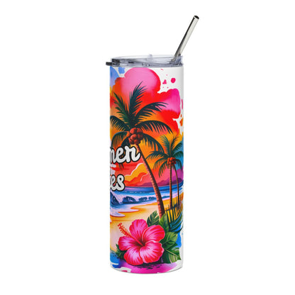 'Summer Vibes' Tropical Beach Travel Cup