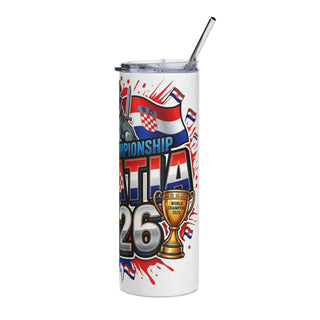 Croatia 2026 football tumbler design view