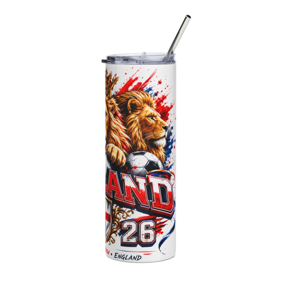 England 2026 football tumbler design view