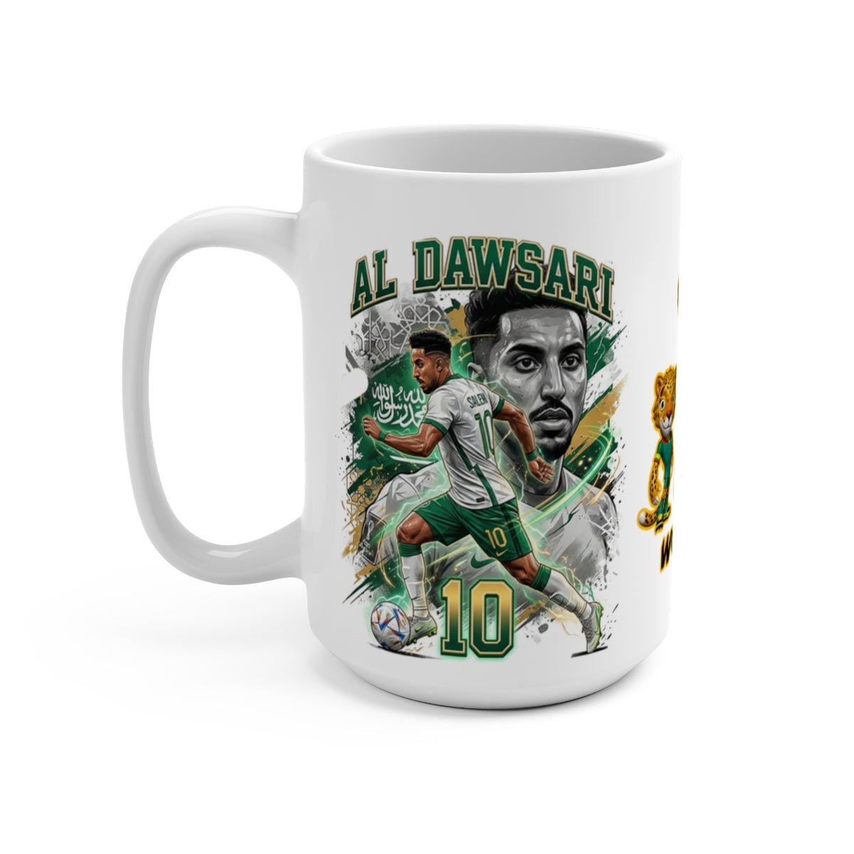 Al Dawsari number 10 Saudi Arabia football mug