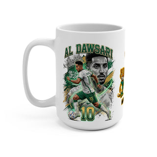 Al Dawsari number 10 Saudi Arabia football mug