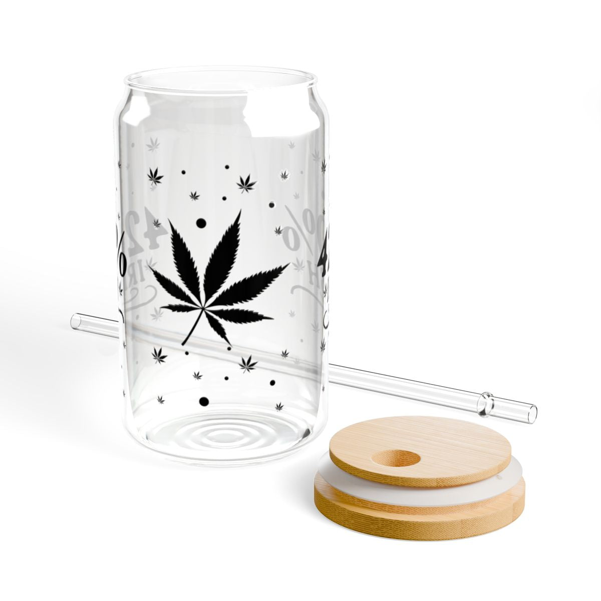 16oz 420% Irish Cannabis Leaf Sipper Glass