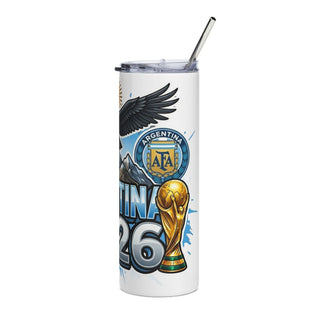 Argentina 2026 football tumbler design view