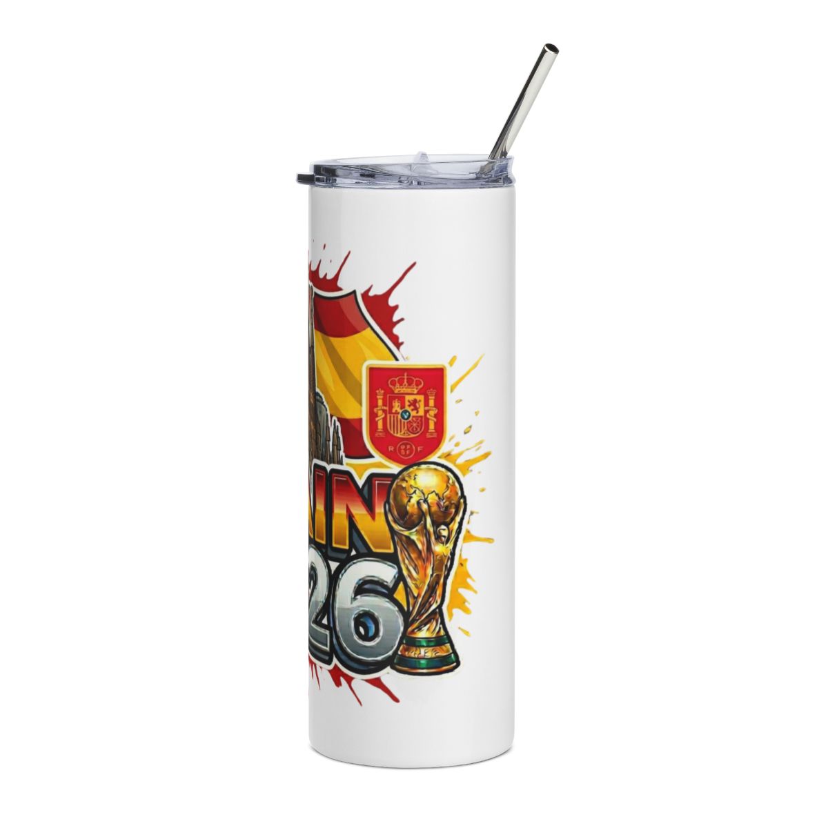 Spain 2026 football tumbler design view