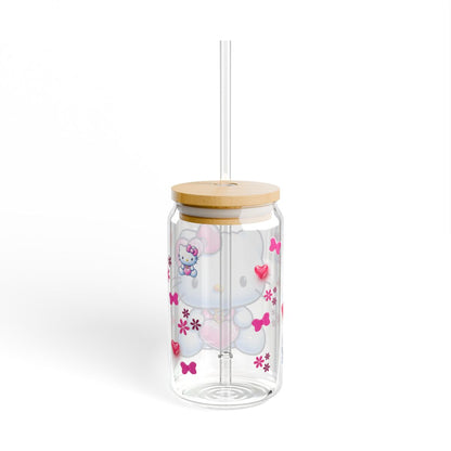 Hello Kitty Heart Sipper Glass